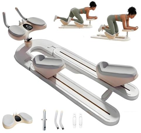 Spine Twist & Stretch Trainer, Core-Trainingsgerät, 3-Fach Höhenverstellbar, LED-Timer, 92 Cm Verstellbereich, 100 Kg Belastbarkeit, Für Bauchmuskeltraining