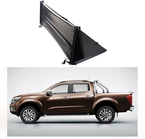 Cujjsrwp Kofferraumabdeckung Laderaumabdeckung Für Nissan Für Navara: Einziehbare Laderaumabdeckung Aus Vinyl, Dreifach Faltbar, Wasserdicht