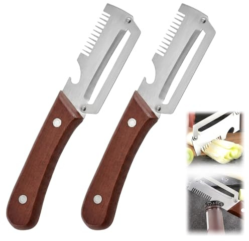 2PCS Multifunctional Vegetable Peeler, 3-in-1 Zero Snag Kitchen Peeler for Fruits and Vegetables, descaling Fish, shredding, and Opening Bottles