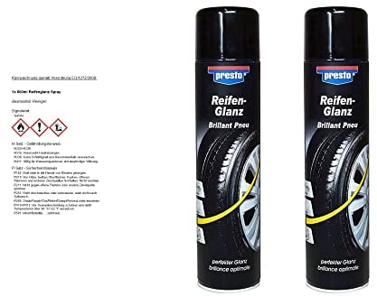 PRESTO 2x 600ml Reifenglanz Spray
