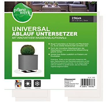 Pflanzwerk Pflanzkübel Untersetzer 2er Set *BLUMENKÜBEL FROSTSCHUTZ* *KEIN STAUWASSER* *Perfekter WASSERABLAUF*