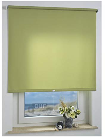 ourdeco® Rollo, Spring-, Schnapprollo/Stoffbreite: 128 x Auszugslänge: 180 cm blattgrün/Tageslicht, lichtdurchlässig