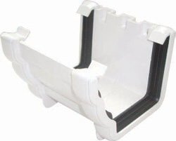 FloPlast Ogee White Gutter Union