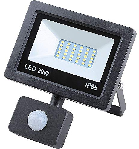 amara-global 20W LED Fluter mit Bewegungsmelder Flutlicht Außenstrahler Ultraslim Lampe Be-20
