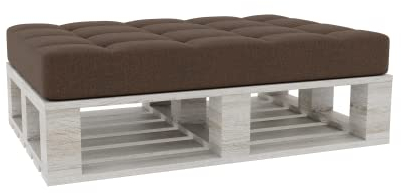 Gutekissen® Palettenkissen Gesteppte Kissen mit Knöpfen, Palettenauflagen Sitzkissen Rückenlehne Gesteppt PFG (Sitzkissen 120x80, Braun)