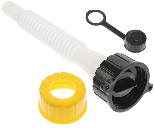 VILLCASE Gas Can Spout Replacement, Improved Design Flexible Pour Nozzle Kit with Gasket Stopper Vent Cap Collar Caps, for Older Gas Can Fuel Water Jug