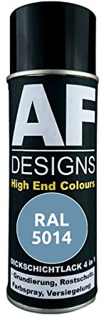 Barniz en espray 4 en 1 RAL 5014, color azul paloma