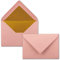 Kuverts in Altrosa - 75 Stück - Brief-Umschläge DIN C6-114 x 162 mm - 11,4 x 16,2 cm - Naßklebung - matte Oberfläche & Gold-Metallic Fütterung - ohne Fenster - für Einladungen
