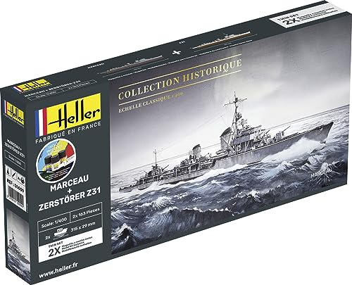 Heller 55009 STARTER KIT Marceau + Zerstörer Z31 TWINSET 1/400