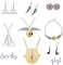 Zaky 10 Stück Sanduhr Halskette Dreieck Schnatz Kette Armband Ohrstecker Set Cosplay Kostüm Schmuck Geschenk Männer und Frauen Kreatives Geschenk