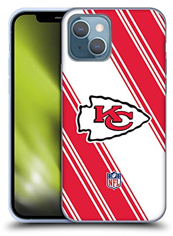 Head Case Designs Offizielle NFL Streifen Kansas City Chiefs Artwork Gel Handyhülle Hülle [Militärischer Schutzgrad] Kompatibel mit Apple iPhone 13