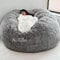 YHNMK Housse Pouf Rond Extensible Sac Haricot Paresseux(Non Remplissage) Geant Housse De Pouf Fourrure XXL Exterieur Fauteuils Poire Housse Facile à DéMonter Et Lavable, 5FT 135X65cm