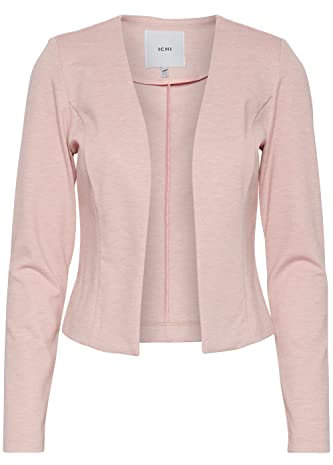 ICHI IHKATE BL Blazer Court pour Femme avec Stretch, Rose fumé mélangé (1415061), XXL