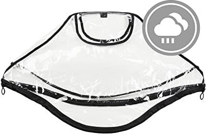 Hauck Universal Regenschutz Babyschale, Gute Luftzirkulation, Verschließbares Kontakt-Fenster, Eingriffsöffnung für Tragegriff, Wetterschutz Reise Baby Autositz, Transparent