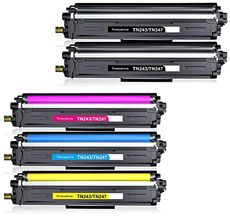 Tinnee TN-243CMYK TN-247 Toner Kompatible für Brother TN243 TN247 Toner für MFC-L3750CDW DCP-L3550CDW MFC-L3770CDW HL-L3210CW HL-L3230CDW MFC-L3730CDN DCP-L3510CDW HL-L3230CDW MFC-L3710CW