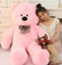 EZLAM Grande Taille 80 cm Peluche Ours en Peluche Grand Ours Embrasser poupée Amoureux Cadeaux de noël Cadeau d'anniversaire Rose
