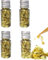 XIXKOLYU 4 Bottles Gold Foil Gold Flakes Gold Leaf Gold Leaf for Crafts Dessert Sprinkles Cake Decoration Cake Nails and Jewelry Making Gold 5.4 g