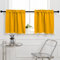 Pickluc Café-Vorhang (Halbfenster-Stufenvorhang) 76,2 cm Länge, Stangentaschen-Küchenvorhang, kurzer Verdunkelungsvorhang für kleines Fenster, 76,2 cm breit und 76,2 cm lang, 2 Paneele, Senfgelb