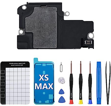 for iPhone Xs Max Loud Speaker Sound Buzzer Ringer Assembly Replacement Module Fix Loudspeaker Audio Performance Cable with Complete Repair Tools Kit Magnetic Pad for A1921, A2101, A2102, A2103, A2104