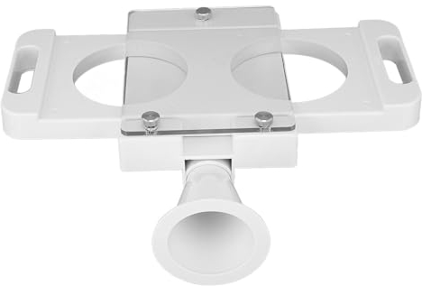 Fockety Automatischer Burger-Patty-Maker, 2 Löcher, Antihaftbeschichtet, Automatischer Hamburger-Patty-Maker mit 5 Adapterrohren, Hamburger-Presse, Patty-Maker, Hamburger-Formprozessor
