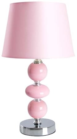 Näve Tischleuchte Beistelllampe Nachttischlampe Schlafzimmerleuchte Rosé H 36 cm