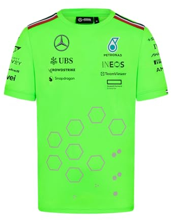 MERCEDES AMG PETRONAS F1 Herren 2024 Team Set Up Tshirt - Grün - Größe: XL