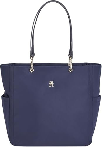 Tommy Hilfiger Damen Tote Bag Tasche Spring mit Reißverschluss, Blau (Space Blue), Einheitsgröße