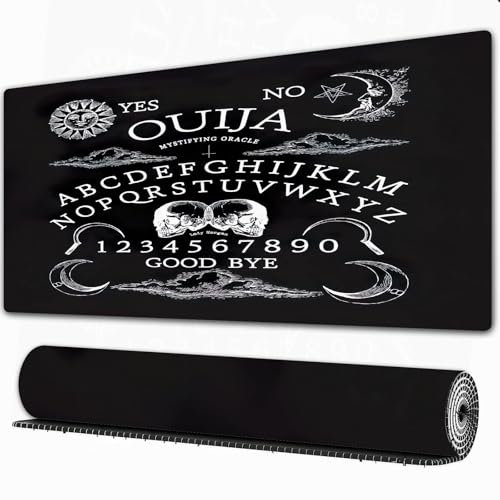 EOMKSE Mouse Pad Gaming Large Desk Pad Washable Mouse Pad Laptop Desk Mat,vector illustration of a Ouija board... planchette can be moved around,Home Mouse Pad with Anti-Slip Rubber Base,16x35.5 in