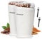 Aigostar Molinillo de Café Eléctrico con Cuchillas Acero Inoxidable, Molinillos de Especias Semillas, Capacidad 60gr con Cepillo para Limpieza, Molinillo Cafe Electrico Portátil, 150 W, Blanco 2 Pcs