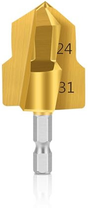 MACHSWON Lifting Drill Bit 32mm Water Pipe Puncher Drill Bit 1/4 Shank PPR Water Pipe Repair Drill Plumber Reamer Chamfering Drills Bits Tool