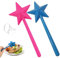 FHBHJNATC Pack of 2 Salt Shakers, Funny Wand Salt Shaker, Salt Wand, Creative Kitchen Gadgets Spice Bottle, Suitable for Use in the Kitchen, Home Parties (Rose Red + Blue)