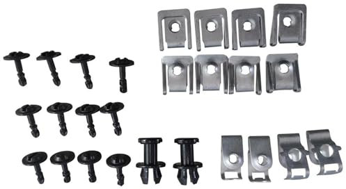 VTAIEX Clip-Verschlüsse 26 Stücke Unter Abdeckung Unterboden Motor Befestigungs Clips Schild Trim Panel Schraube Für Audi A4 B8 2008-2017 2016 2015 2014 2013 2012 2011 2010 2009