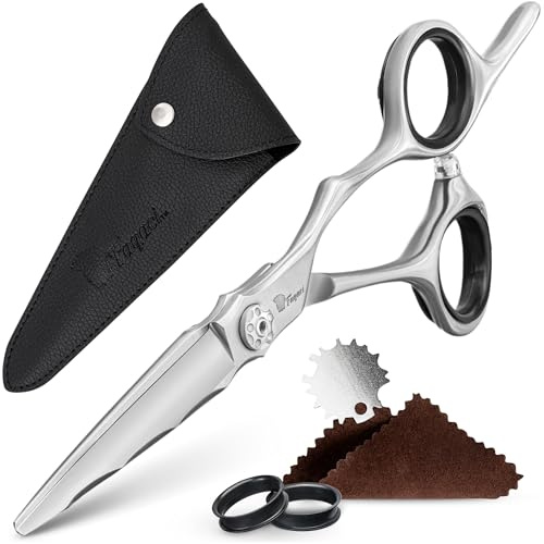 Fagaci Hairdressers Scissors 4.5 Japanese Steel Shears, Sharp | Convex edge for razor sharp precision, Pro-level comfort for all-day use, Retains its edge through heavy use