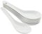 COM-FOUR® 6x cucharas de sopa asiáticas - cucharas de arroz hechas de porcelana blanca - cucharas para servir tazones de arroz, ramen, aperitivos, postres - cucharas para dim sum (6 piezas - blanco)