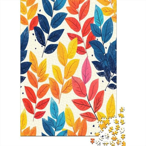 Floral 1000 Stück Puzzles Für Erwachsene Teenager Stress Abbauen Familien-Puzzlespiel 1000-teiliges Puzzle Kinder Lernspiel Spielzeug Geschenk Puzzel 1000pcs (75x50cm)