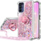Silverback Cover per Samsung Galaxy A16, Cover in Silicone con Paillette Glitterate di Lusso con Supporto, Cover in Gel Liquido Cover Protettiva per Samsung A16 - Rosa