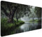 Grand Tapis de Souris de Jeu, Caoutchouc Imperméable et Antidérapant pour PC, MacBook, Étude, Ordinateur Portable, Tapis Gamer Vert lac 1200x600x3mm 2-0
