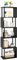 IBUYKE 5/6-Tier Tall Bookshelf,S-Shaped Geometric Bookcase, Wood Display Shelves With Storage,Modern Bookshelf for Living Room Bedroom, Home Office, Black WBC016B
