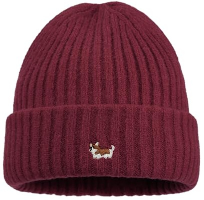 CLAPE Beanie Mütze Herren Damen Strickmütze Stickerei Wintermütze Weich Elastisch Laufmütze für Kaltes Wetter