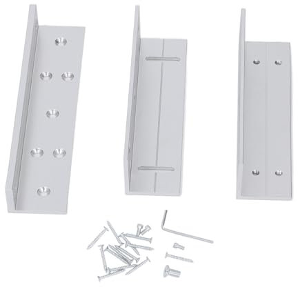 Electromagnetic Lock Z L Bracket, 180KG Holding Force, 168mm Aluminium Alloy, Inward Door Mount