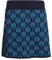 Vishes Alternative Bekleidung - Damen Mini-Rock Baumwolle Blumen-Muster elastischer Bund mit Taschen schwarz 44
