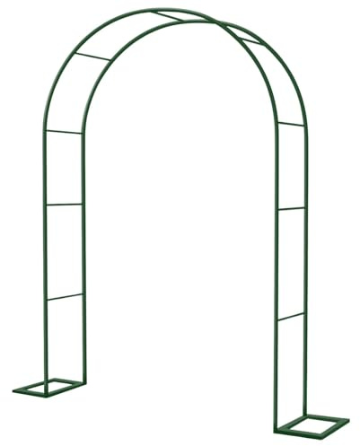 Generisch Gartenbogen mit Rankhilfe, Schweres Metallgestell für Weinreben Efeu - Outdoor Bogen für Hochzeiten & Feste - Stahlgestell 200/220/230cm Jubiläen Feier Partys(Green,120W x 220H cm)