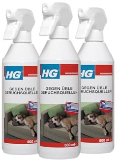 HG Geruchsquellen Entferner – 3er Set Spray gegen üble Gerüche Für Bad WC & Haushalt