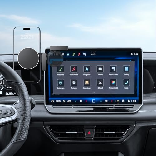 LANTU Handyhalterung für VW 15 Zoll Display, Tiguan 3/Passat B9 2024-2026, ID.7 2025-2026 Magnet Handyhalter für iPhone und Handys mit Magnet-Hülle