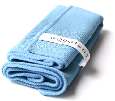 aQuatens Spezial Brillenputztuch 30 x 25 cm | Hochsaugsaugfähiges Brillentuch aus speziellem Strickverfahren | Schonende Brillenpflege für alle Gläser | Mikrofaser-Reinigungstuch