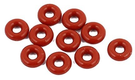 sourcing map 10 Stück 6mm x 1,9mm Gummi-O-Ringe NBR hitzebeständige Dichtring Tüllen Rot DE de