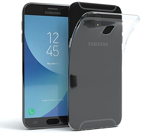 EAZY CASE Hülle kompatibel mit Samsung Galaxy J5 (2017) Schutzhülle Silikon, Ultra dünn, Slimcover, Handyhülle, Silikonhülle, Backcover, Durchsichtig, Klar Transparent