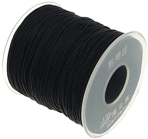My-Bead nastro cavo di nylon intrecciato 100 metri x Ø 1mm nero indelebile e impermeabile alta qualità da gioielliere DIY