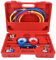 SOULONG Coffret de Manomètres de Climatisation R134a avec Tuyaux de Charge Tricolores et Adaptateurs, Kit de Climatisation de Voiture Réfrigérant Collecteur pour Systèmes de Climatisation Automobile