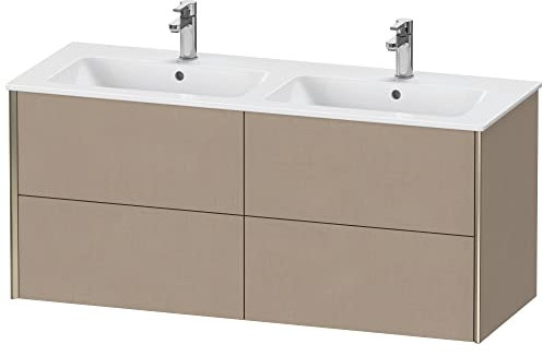 Duravit XViu 4129 Waschtischunterbau wandhängend, 4 Schubkästen, für Doppelwaschtisch ME by Starck 233613, 1280x480 mm, XV41290B175, Farbe: champagner matt/leinen